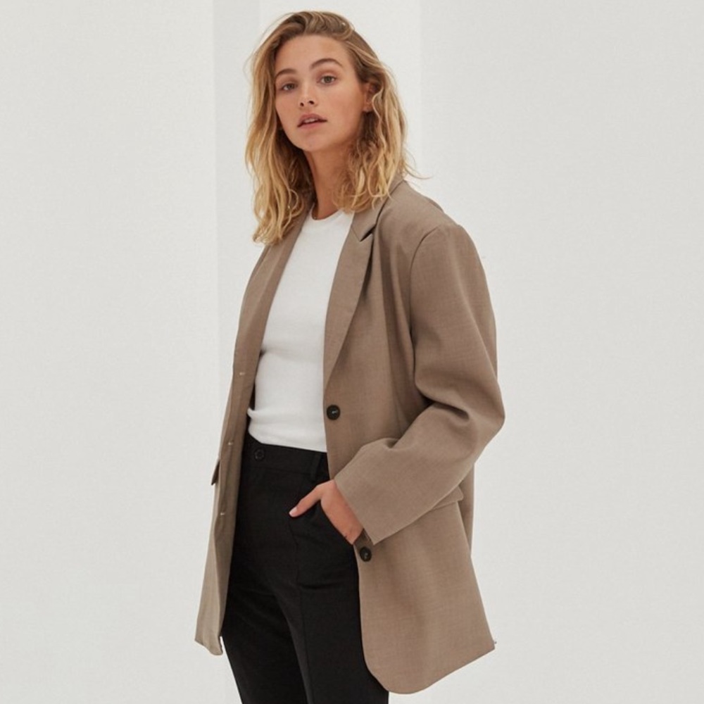Style Addict Blazer in Oat XS